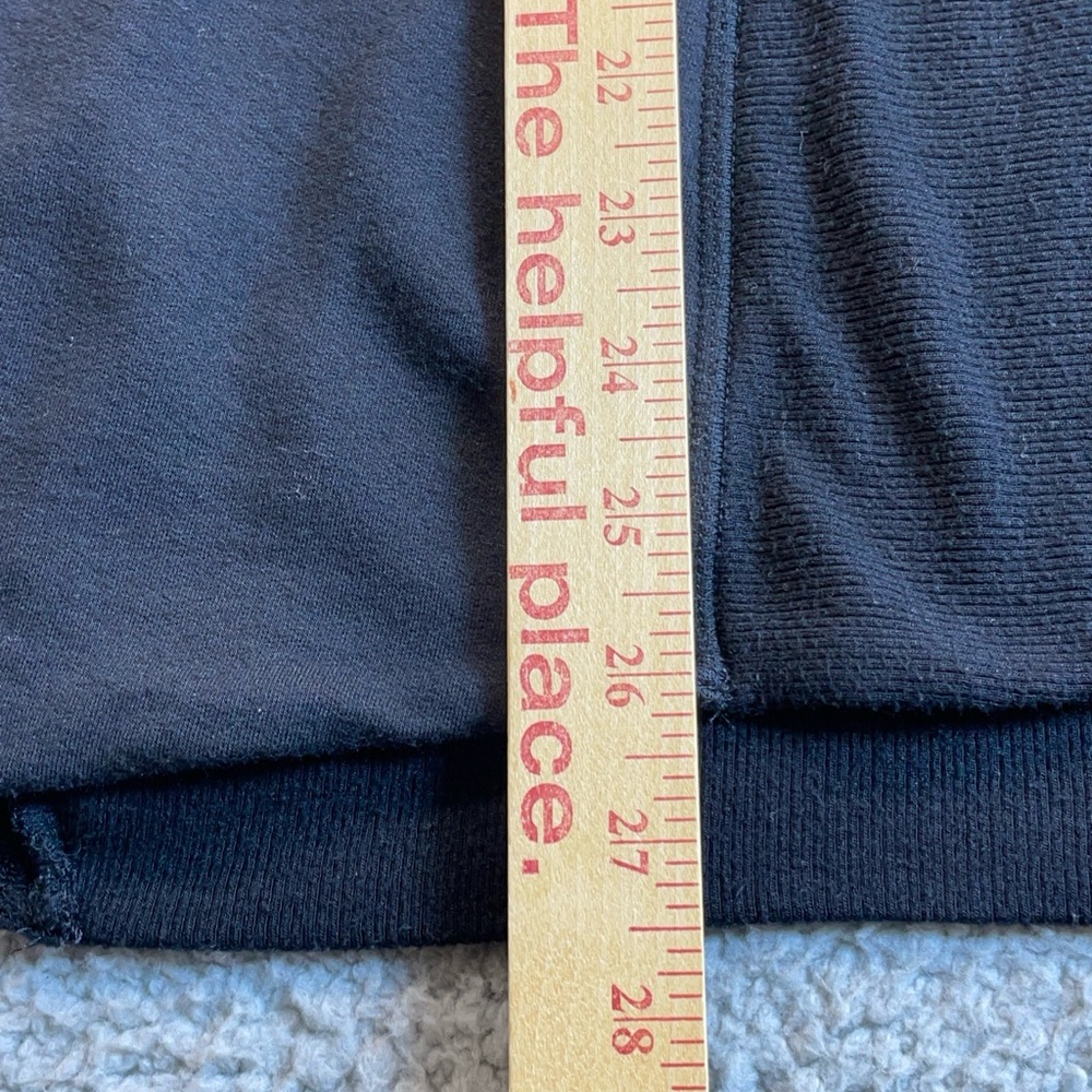 Athleta Pranayama Wrap Cardigan Small Black Thumb Hole Heavy Modal Blend Pockets - Picture 7 of 13